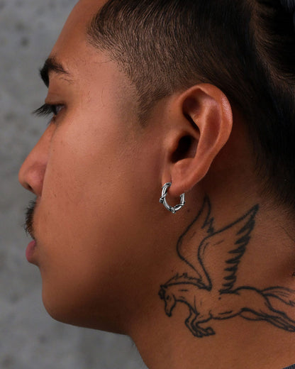 Barbed Wire Hoop Earrings