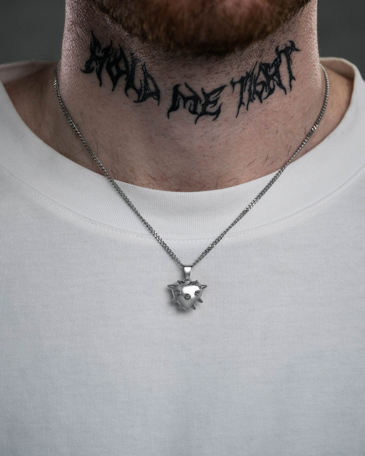 Mini "Love Hurts" Spiked Heart Pendant