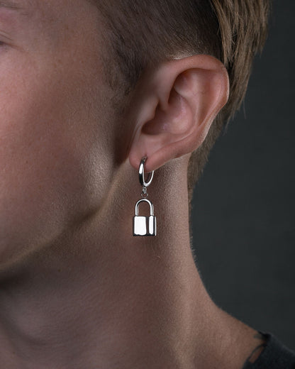 Mini Padlock Earring