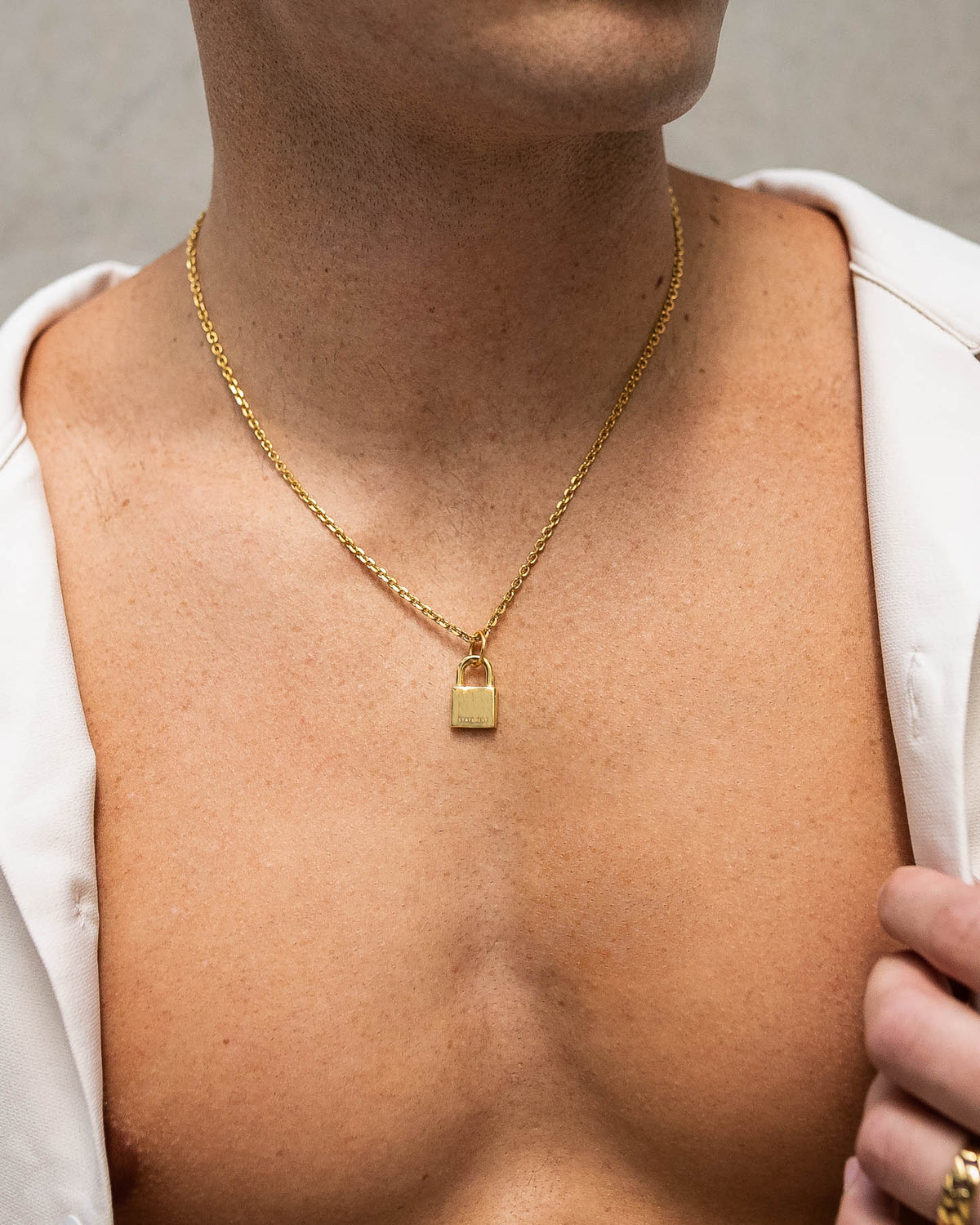 Mini Padlock Pendant (Gold)