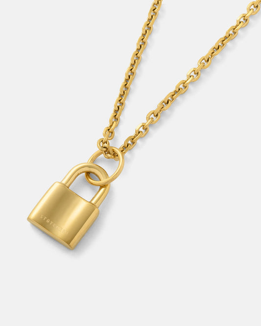Mini Padlock Pendant (Gold)