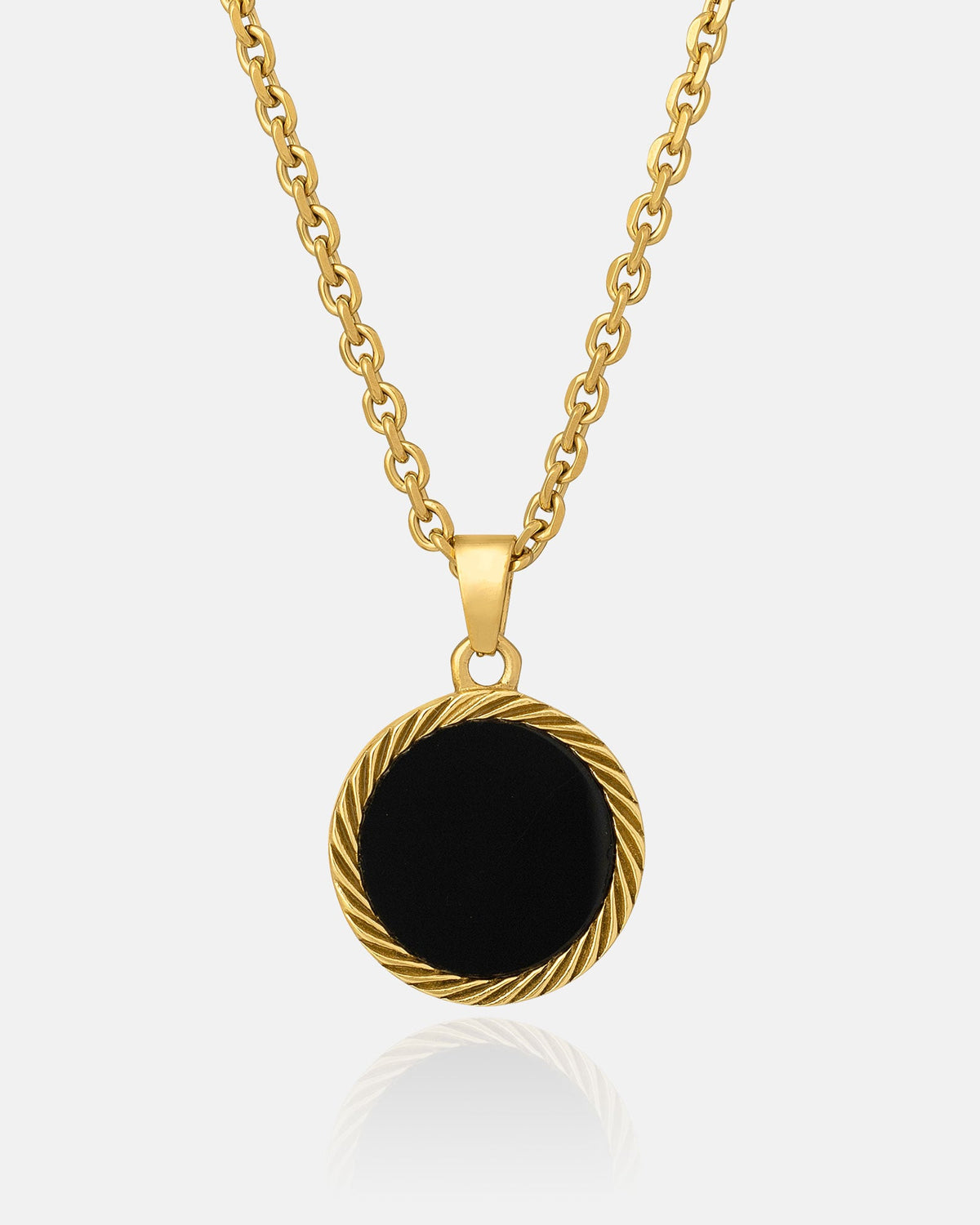 Onyx Medallion Pendant (Gold)