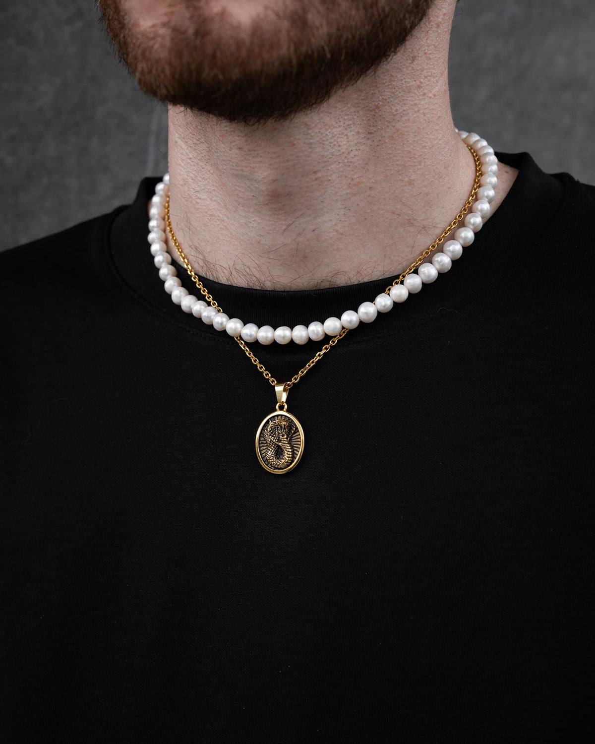 Pearl Set (Custom Pendant Choice) (Gold)
