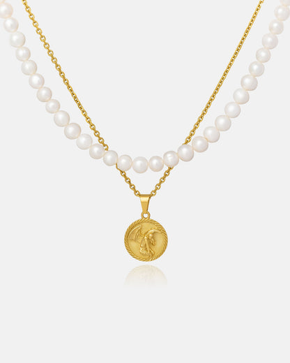 Pearl Set (Custom Pendant Choice) (Gold)