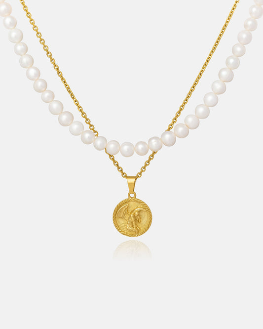 Pearl Set (Custom Pendant Choice) (Gold)