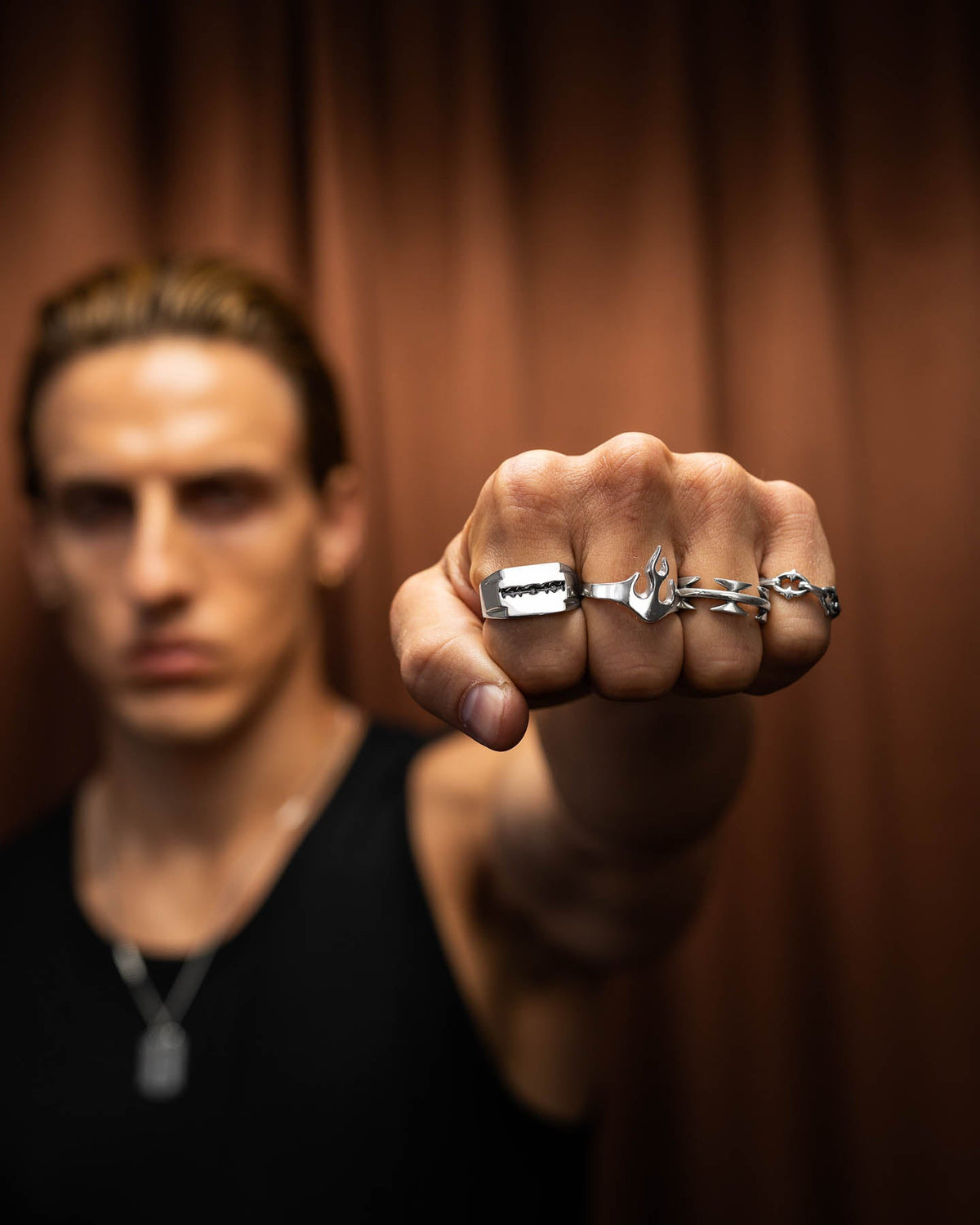 Razor Blade Signet Ring