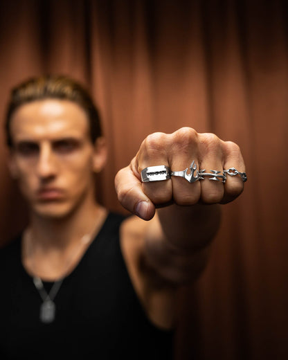 Razor Blade Signet Ring