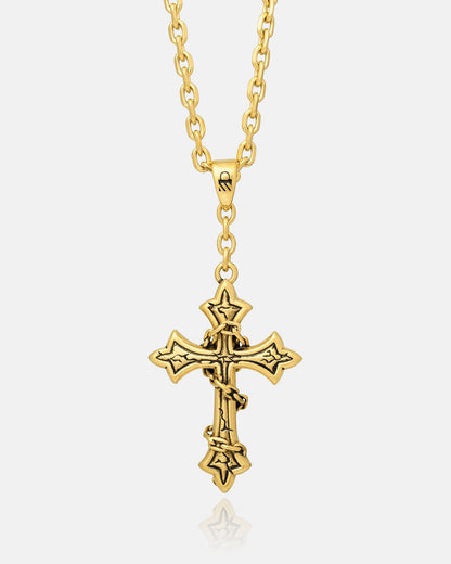 "The Ruins" Cross Pendant (Gold)