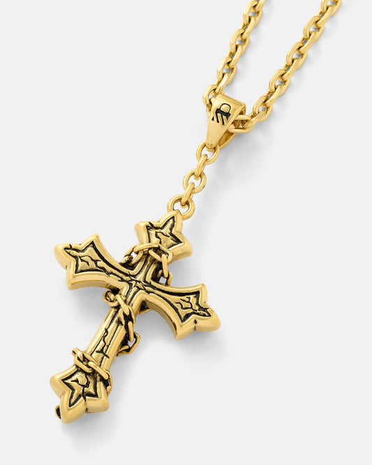 "The Ruins" Cross Pendant (Gold)