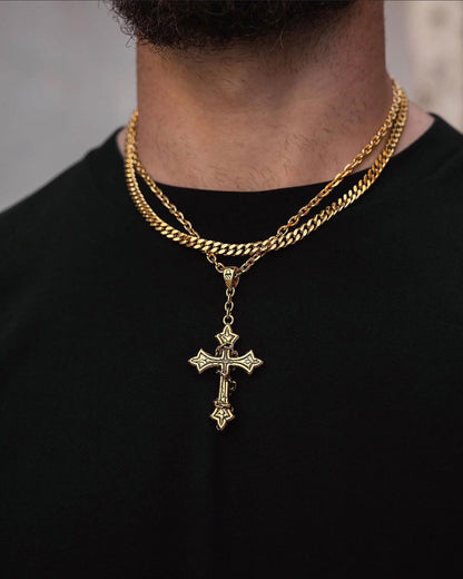 "The Ruins" Cross Pendant (Gold)