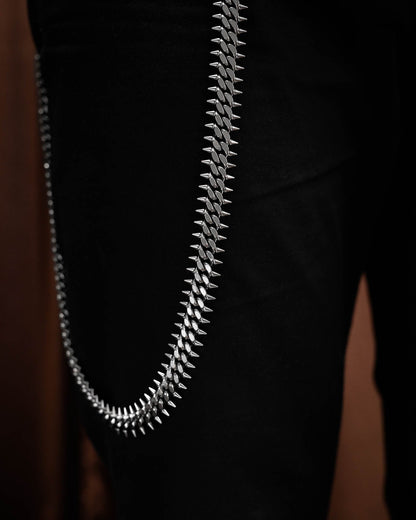 "Screwed Up" 9mm Spiked Cuban Wallet Chain