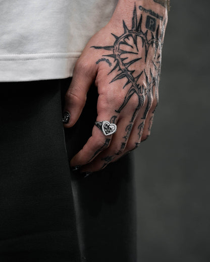 Skull Heart Ring