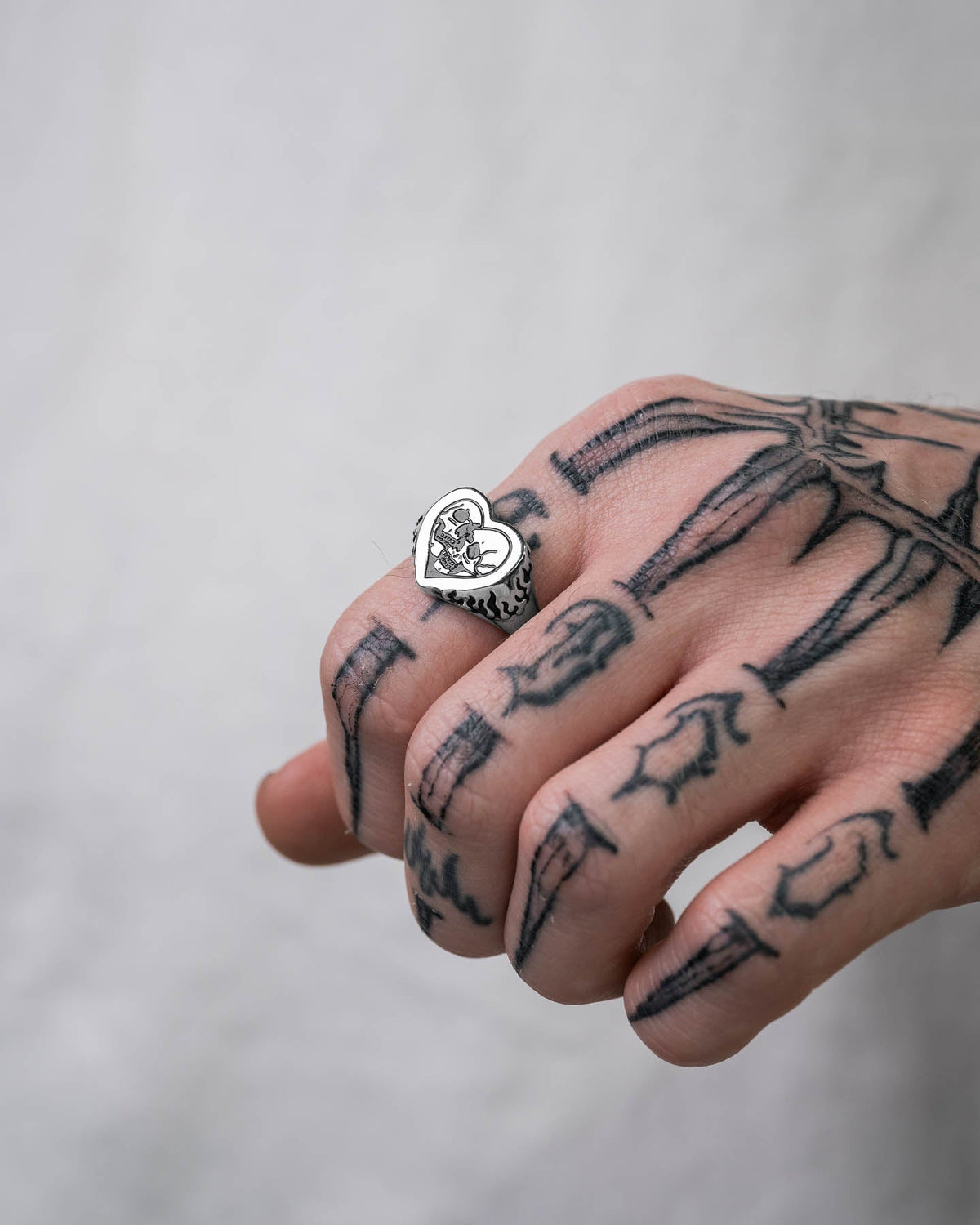 Skull Heart Ring