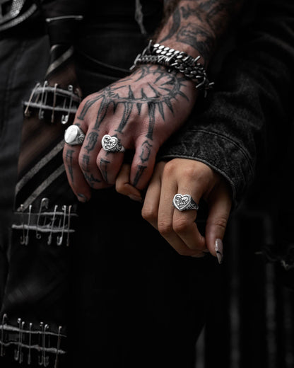 Skull Heart Ring