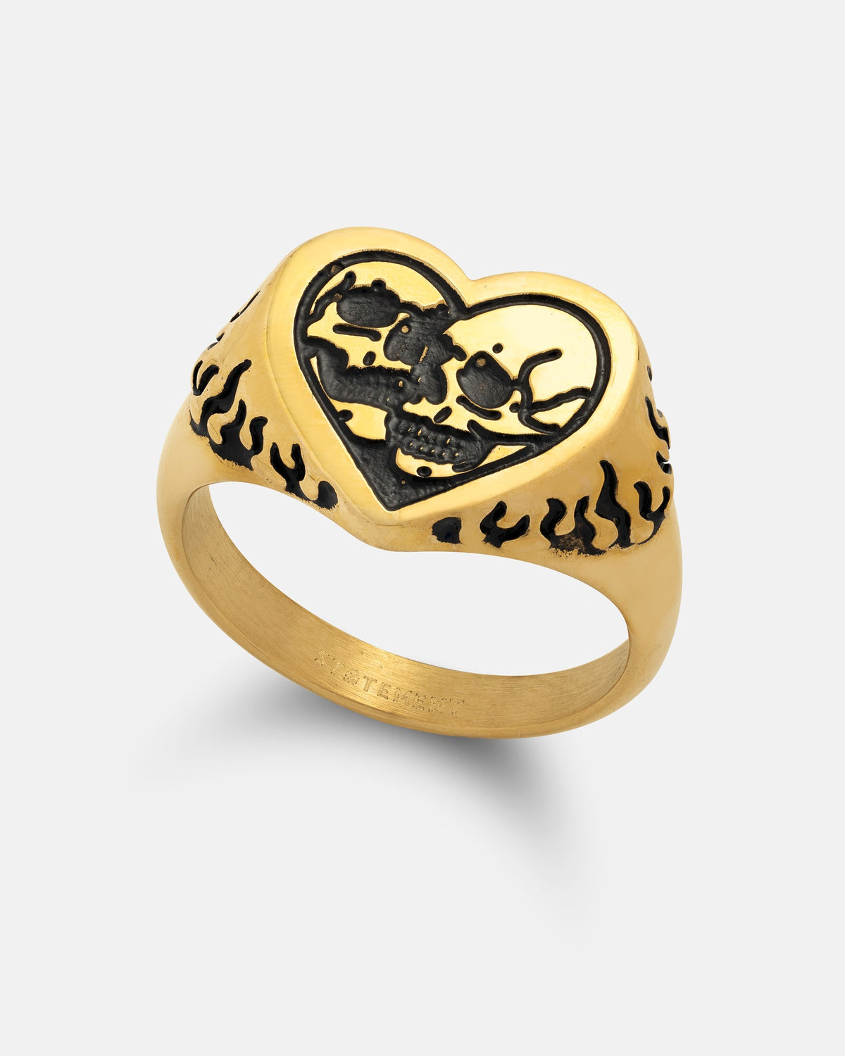 Skull Heart Ring (Gold)