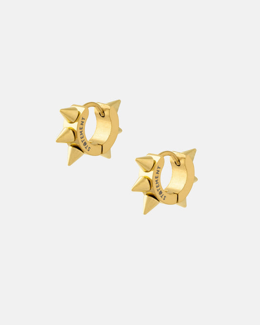 6mm Spiked Hoop Earrings (Gold)