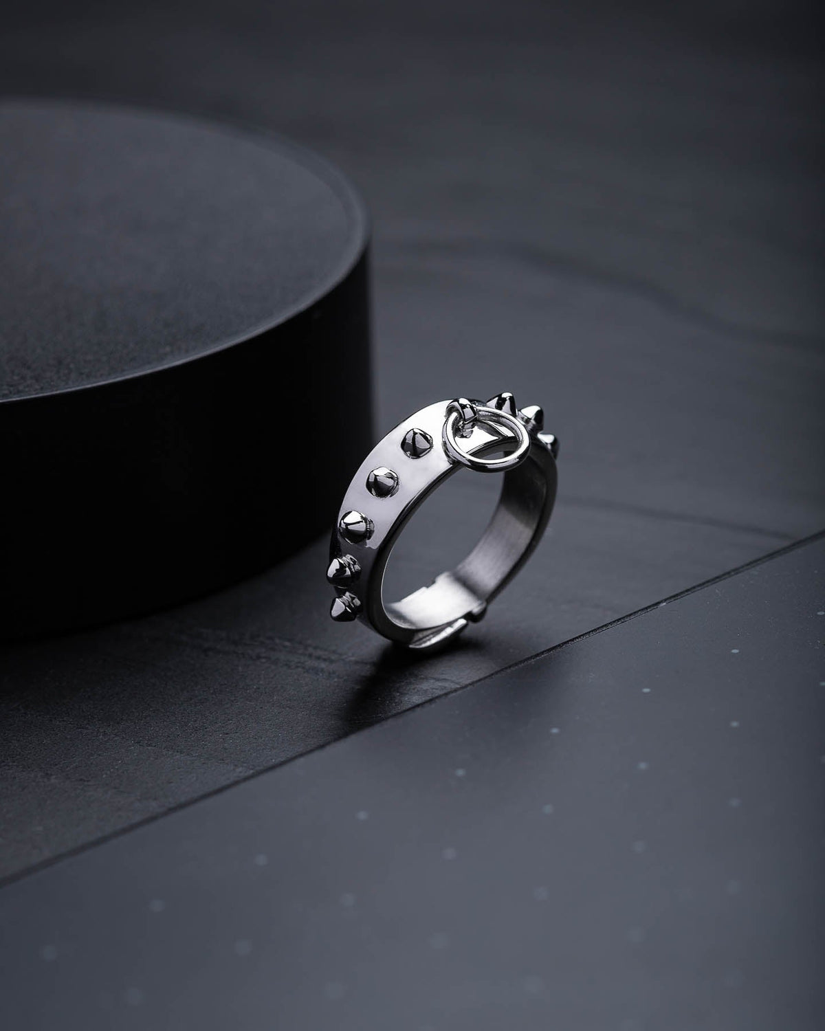 Spiked Dog Collar Ring