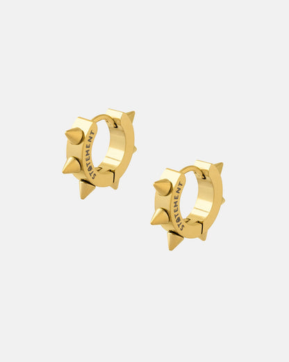 8mm Spiked Hoop Earrings (Gold)