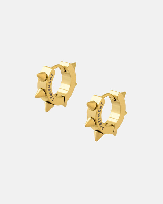 8mm Spiked Hoop Earrings (Gold)