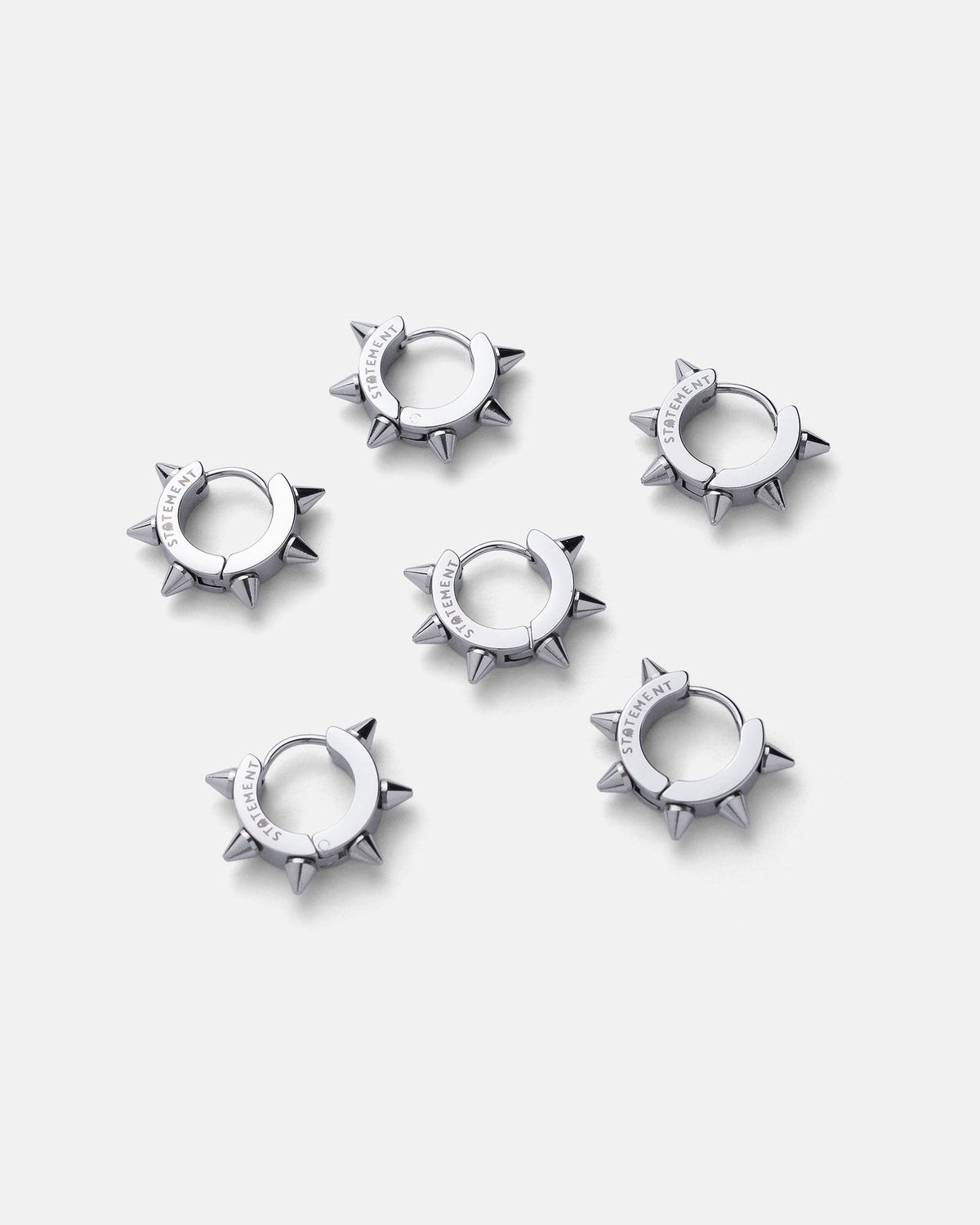 8mm Spiked Hoop Earrings