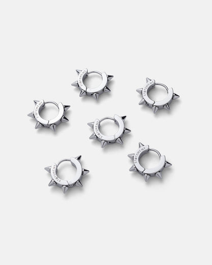 8mm Spiked Hoop Earrings